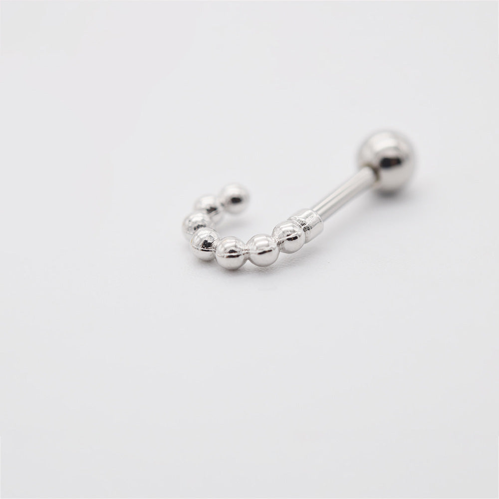 [Surgical] Mini Ball Half Hoop Ring (3 Colors) 16G Body Piercing Back Piercing Cartilage Piercing 