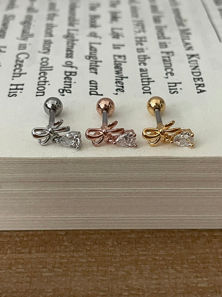 [Surgical] Ribbon Water Drop Cubic (3 Colors) 16G 