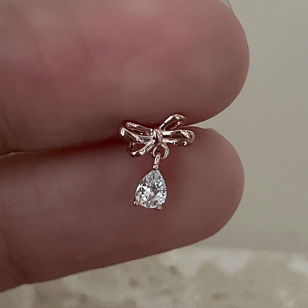 [Surgical] Ribbon Water Drop Cubic (3 Colors) 16G 