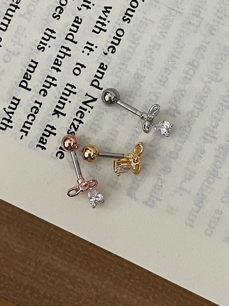 [Surgical] Ribbon Water Drop Cubic (3 Colors) 16G 