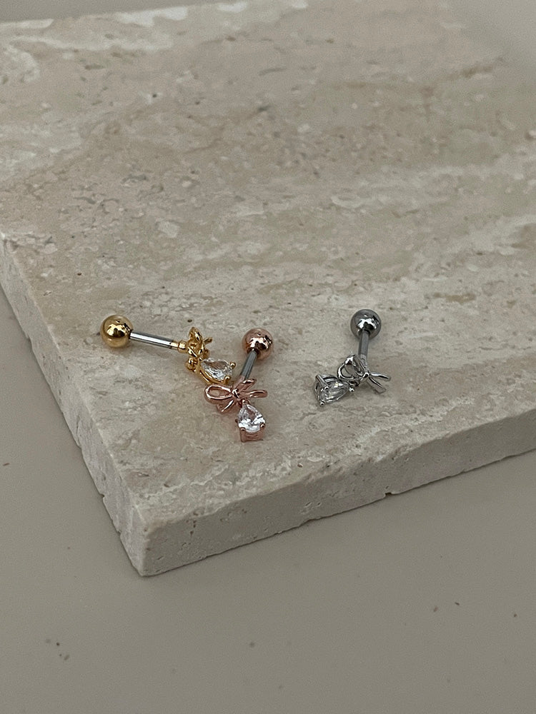 [Surgical] Ribbon Water Drop Cubic (3 Colors) 16G 