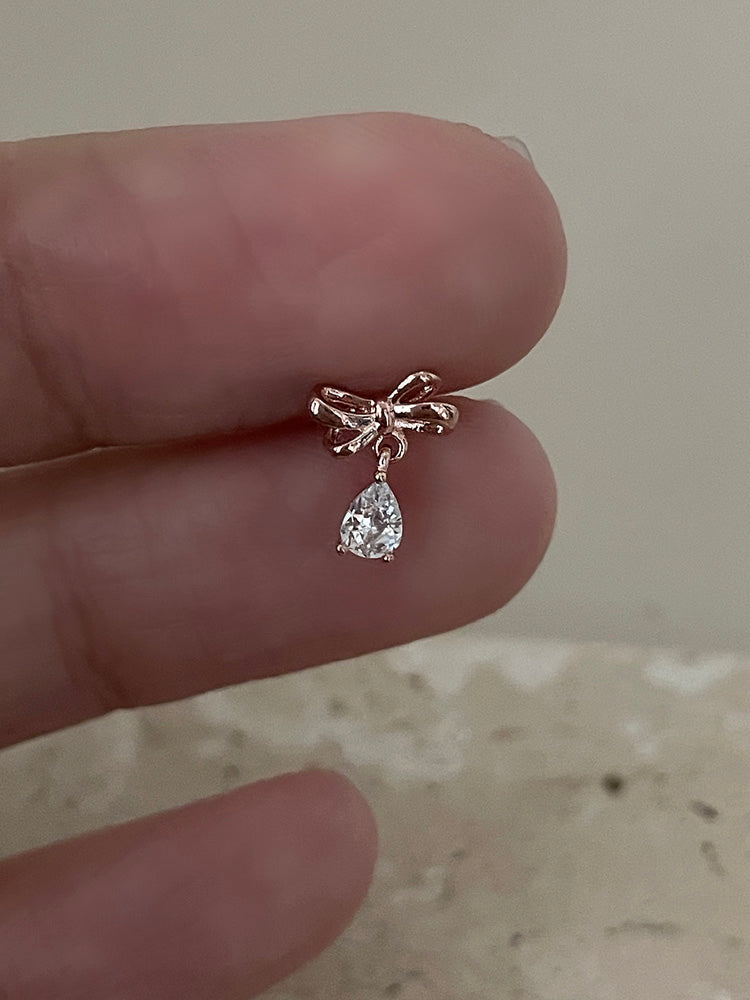 [Surgical] Ribbon Water Drop Cubic (3 Colors) 16G 