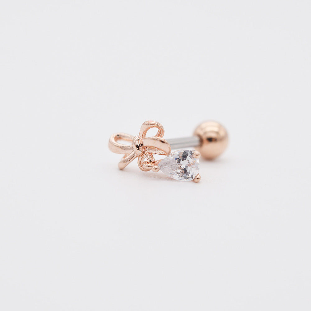 [Surgical] Ribbon Water Drop Cubic (3 Colors) 16G 