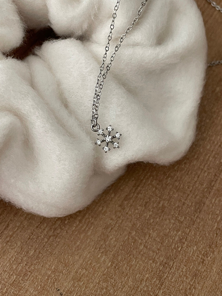 [All Surgical] Snowflake Cubic Chain Necklace (5 Sizes)