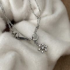 [All Surgical] Snowflake Cubic Chain Necklace (5 Sizes)