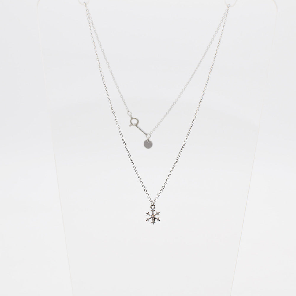 [All Surgical] Snowflake Cubic Chain Necklace (5 Sizes)