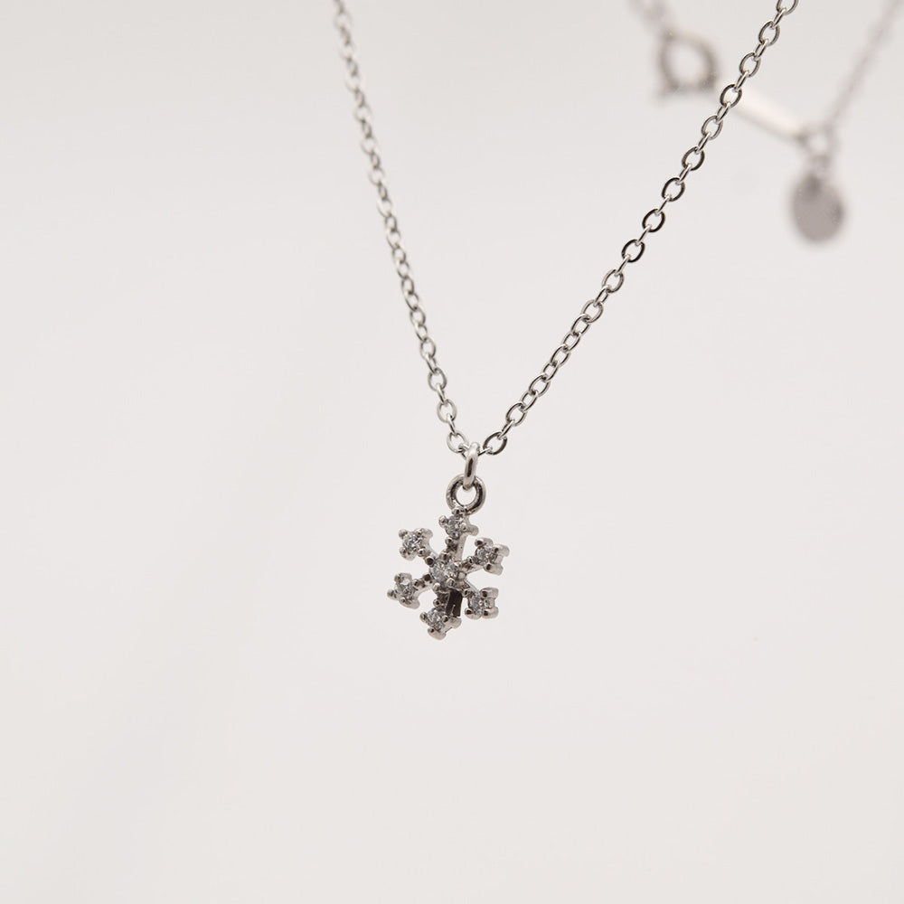 [All Surgical] Snowflake Cubic Chain Necklace (5 Sizes)