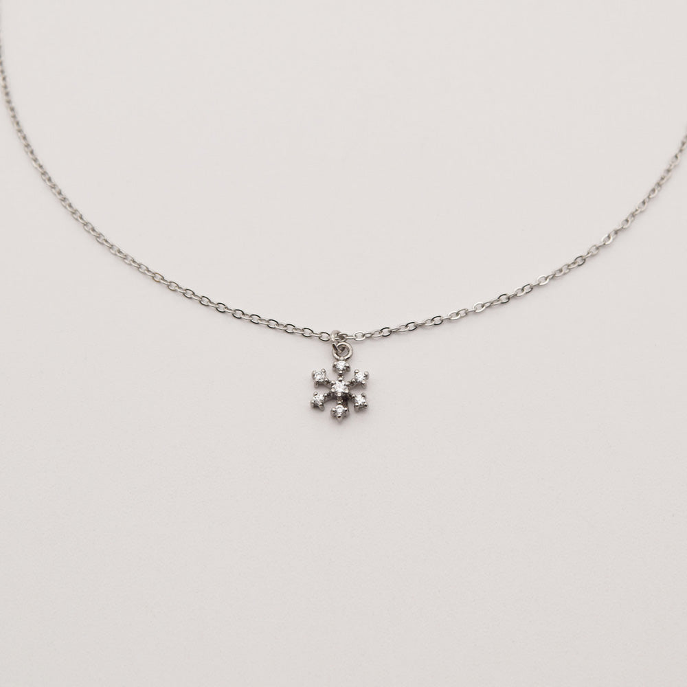 [All Surgical] Snowflake Cubic Chain Necklace (5 Sizes)