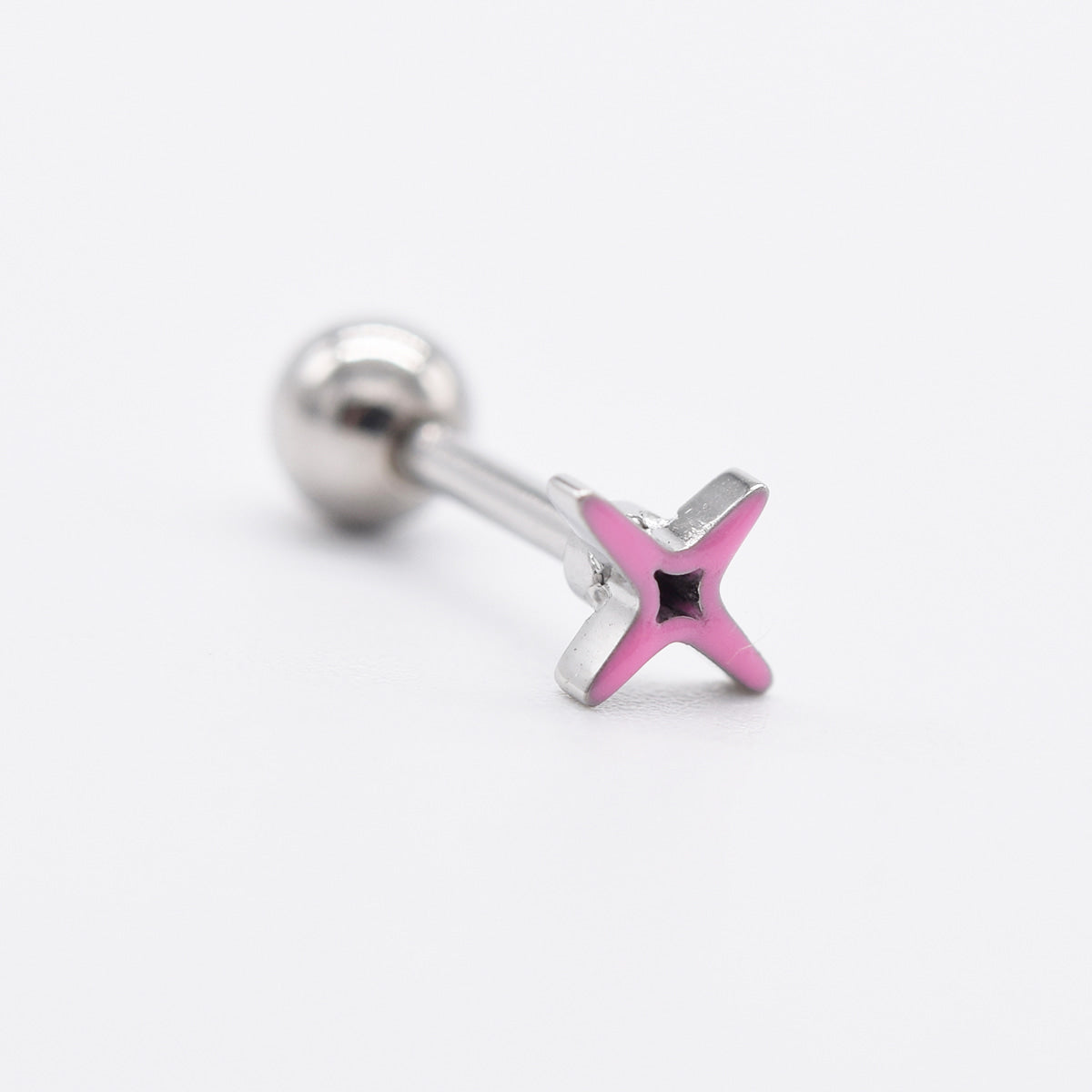 [全サージカル]シンカラーライン スピリット スターバーベル (3Color) 16G ボディピアス キャッチ