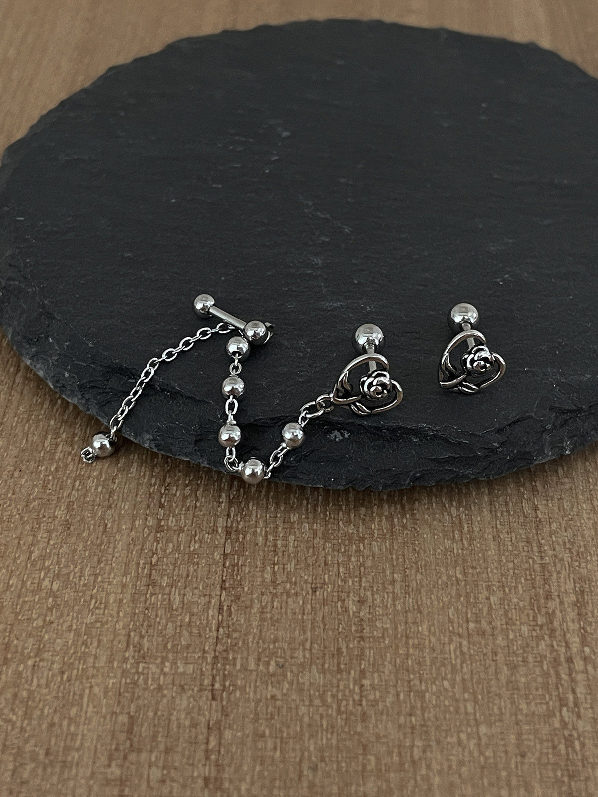 [ผ่าตัด] ริบบิ้นมินิโฟลว์ (3 สี) 16G เจาะร่างกาย เจาะหลัง เจาะกระดูกอ่อน 