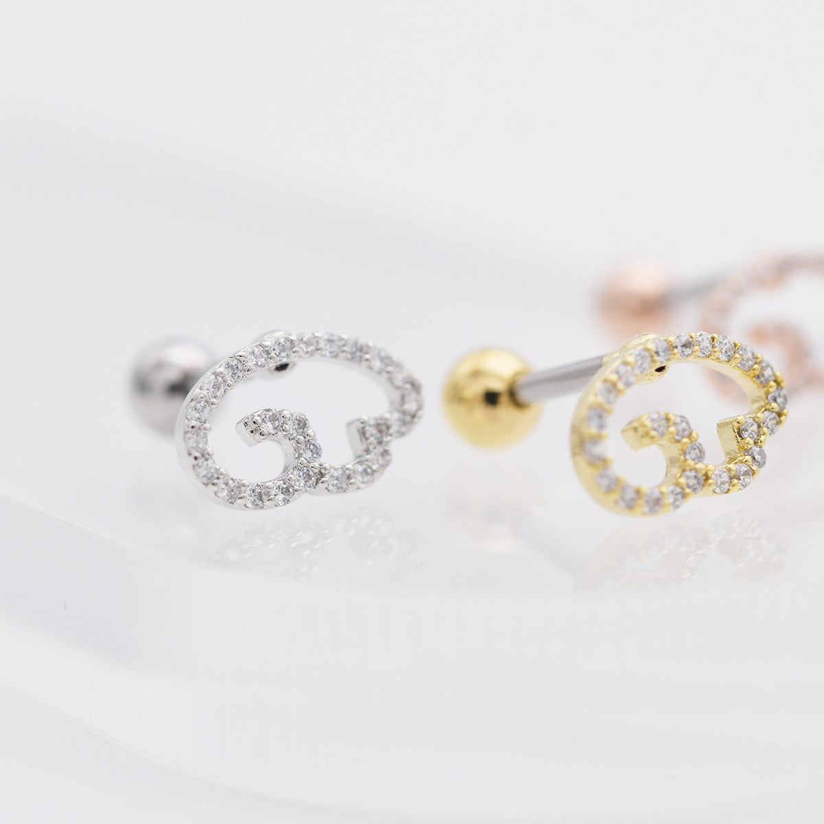 [ผ่าตัด] ริบบิ้นมินิโฟลว์ (3 สี) 16G เจาะร่างกาย เจาะหลัง เจาะกระดูกอ่อน 