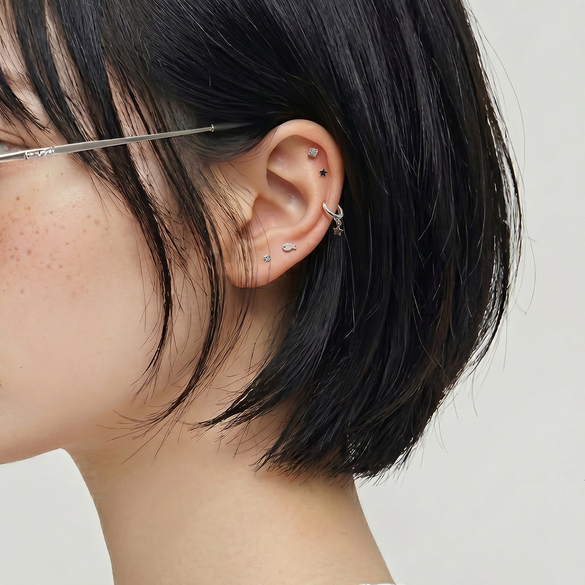 [全サージカル]揺れるミニスターリングピアス キャッチ made