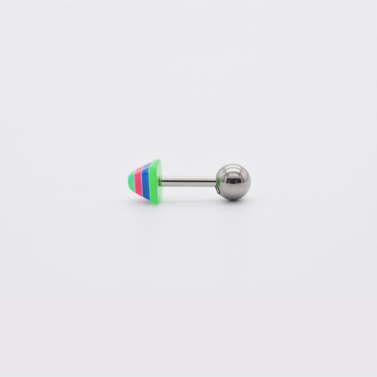 [サージカル] カラフル ピラミッド バーベルピアス 16G ボディピアス (2Color)