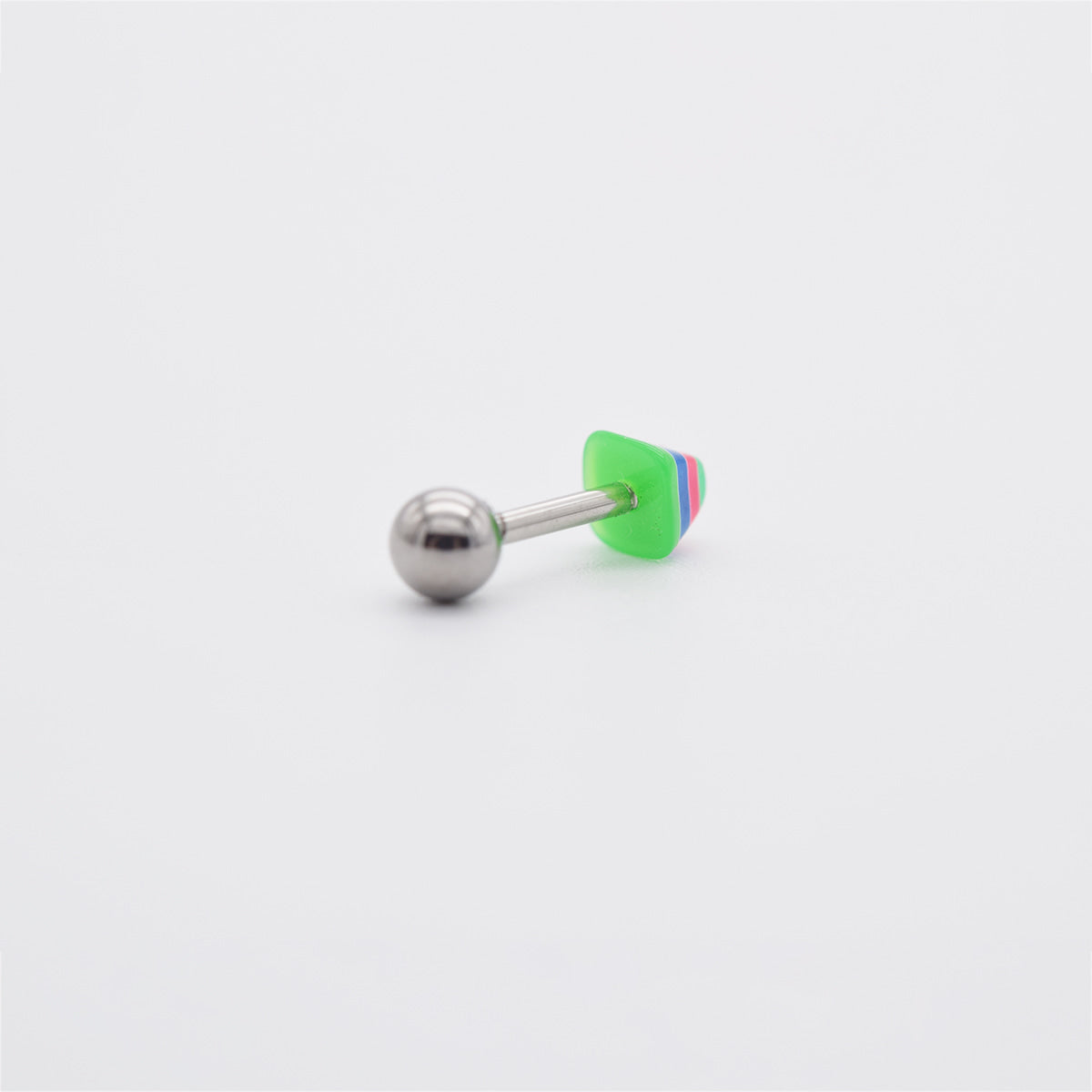[サージカル] カラフル ピラミッド バーベルピアス 16G ボディピアス (2Color)