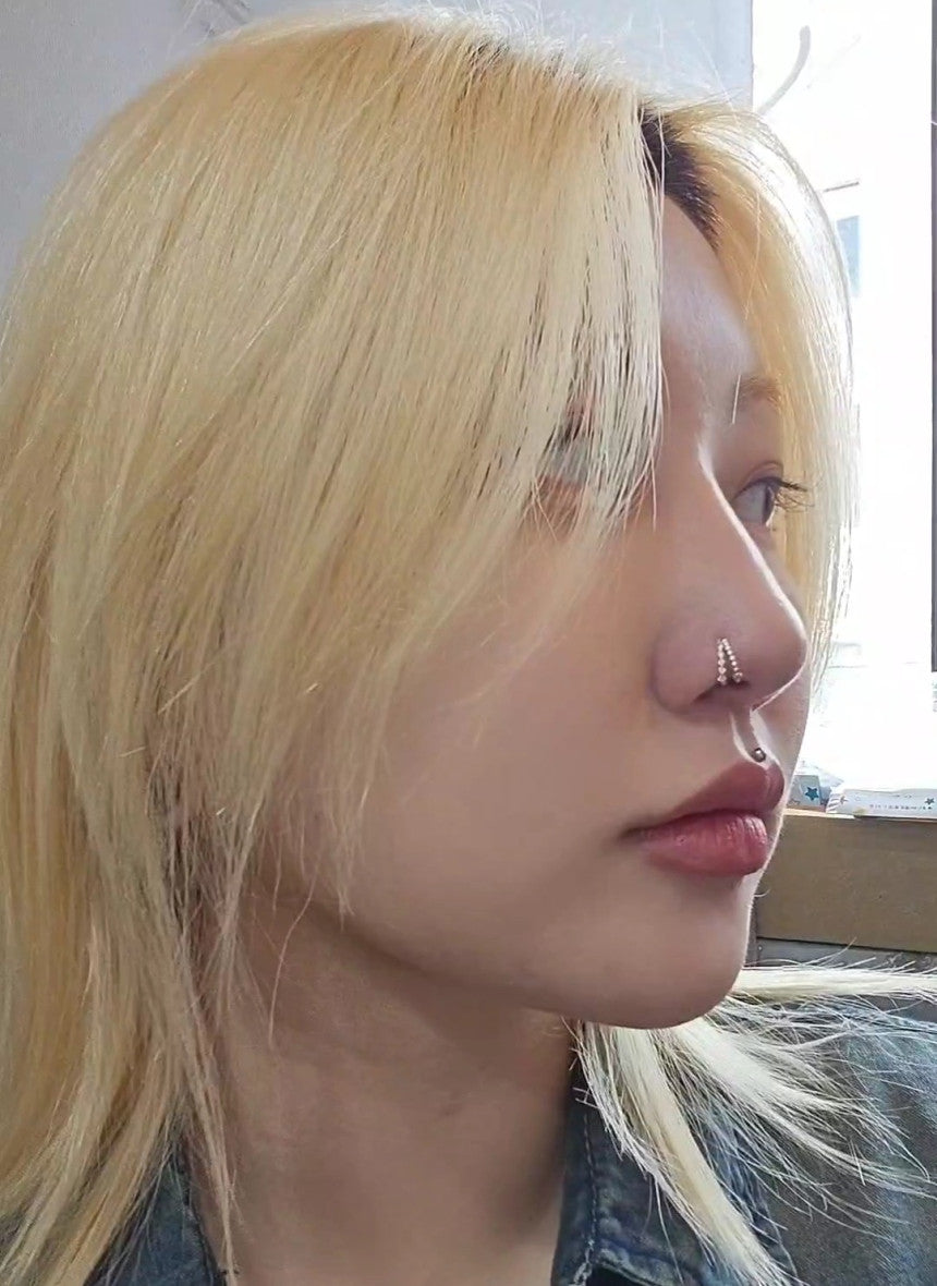 【CocoPiercingオリジナル】silver925 ノーズリング キュービック (2Type) 20G ノーズピアス / 鼻ピアス / リング / シルバー925 / キュービック / 1個売り