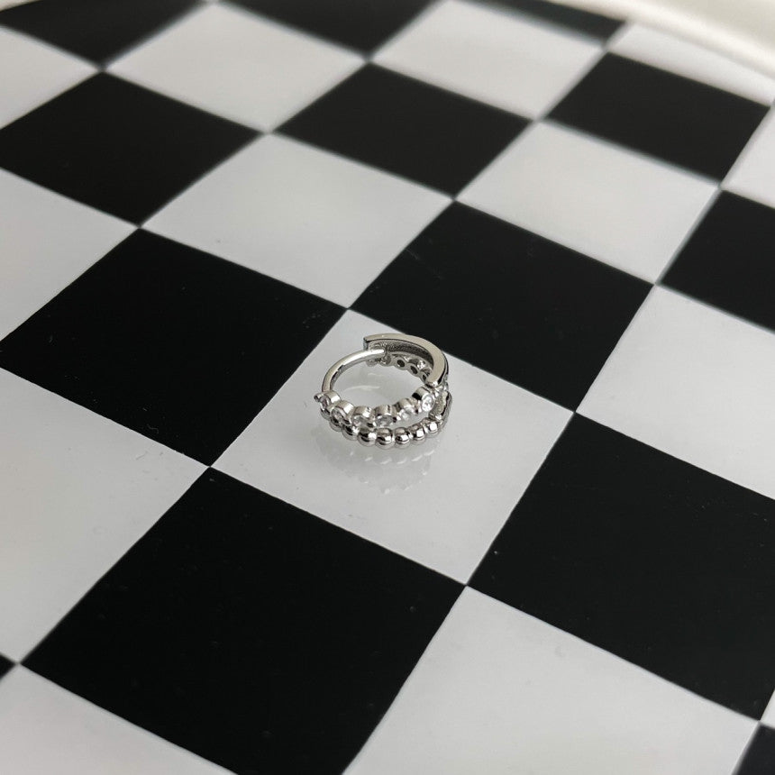 【CocoPiercingオリジナル】silver925 ノーズリング キュービック (2Type) 20G ノーズピアス / 鼻ピアス / リング / シルバー925 / キュービック / 1個売り