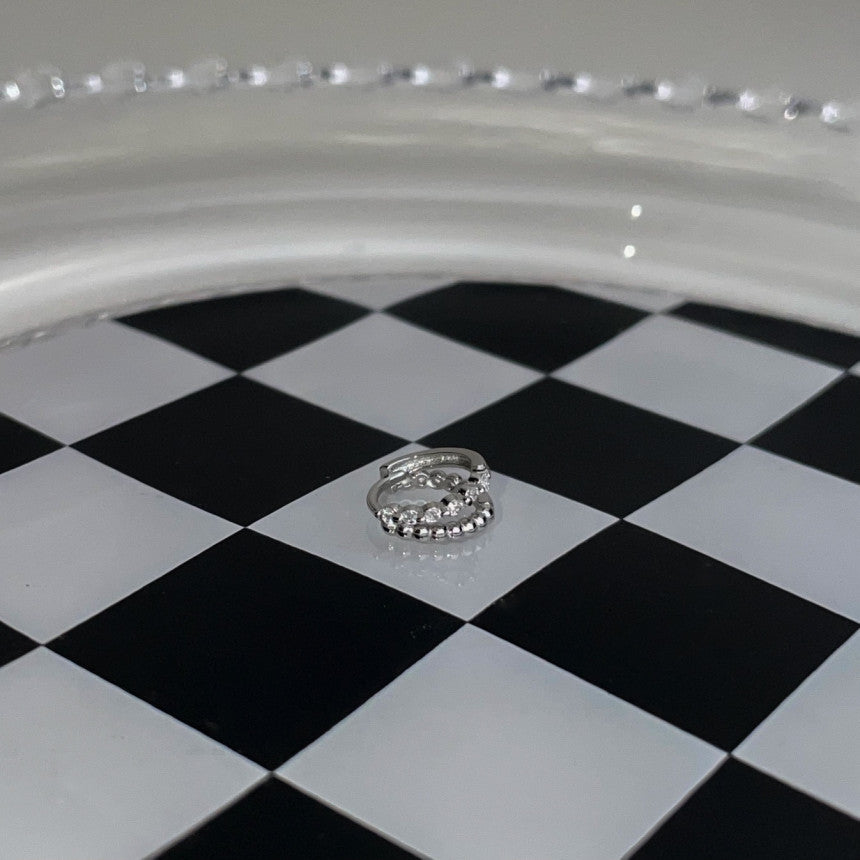 【CocoPiercingオリジナル】silver925 ノーズリング キュービック (2Type) 20G ノーズピアス / 鼻ピアス / リング / シルバー925 / キュービック / 1個売り