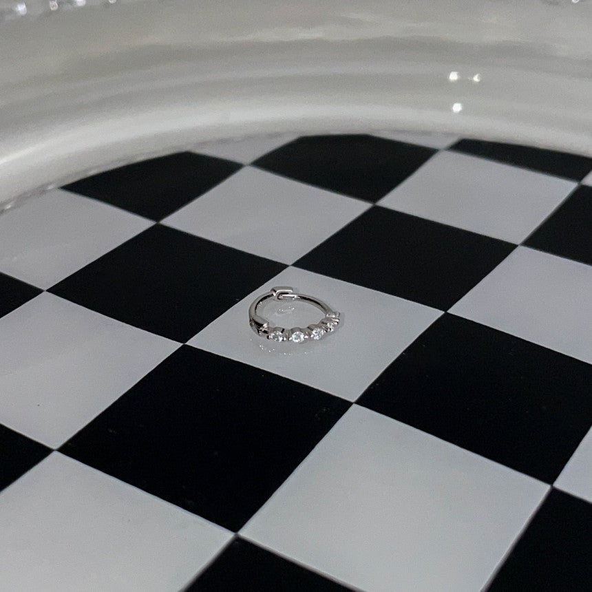 【CocoPiercingオリジナル】silver925 ノーズリング キュービック (2Type) 20G ノーズピアス / 鼻ピアス / リング / シルバー925 / キュービック / 1個売り