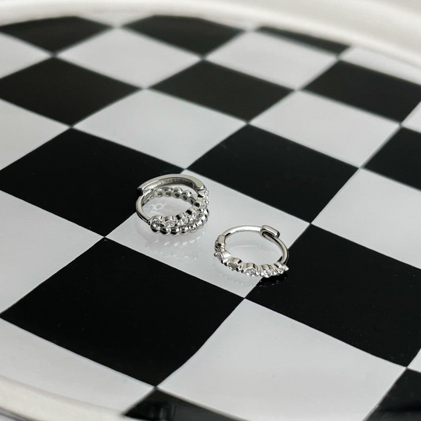 【CocoPiercingオリジナル】silver925 ノーズリング キュービック (2Type) 20G ノーズピアス / 鼻ピアス / リング / シルバー925 / キュービック / 1個売り