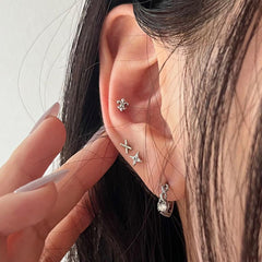 [Surgical] Cross X Piercing (2 types/3 colors) 16G 