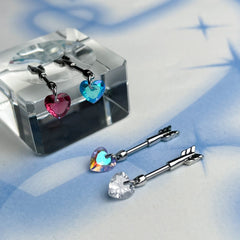 [Surgical] Jewel Heart Arrow Helix (4 Colors) 16G Body Piercing Cartilage Piercing Single Ear 