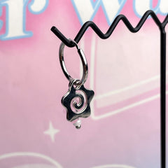 [Surgical] Star Naruto Wrap Pink Ring Earrings COCO.MADE