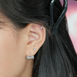 [企画商品]サージカル リボン3種 ワンタッチリング ピアス(3Type) 20G - 4MiLi (フォーミリ)