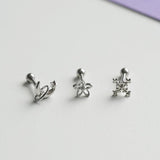 [3個セット]月の花守護 ピアッシング 16G
