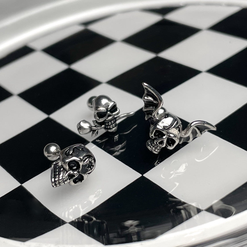 [全サージカル]デスミューズ スカルピアス 16G (3Type) ボディピアス 軟骨ピアス