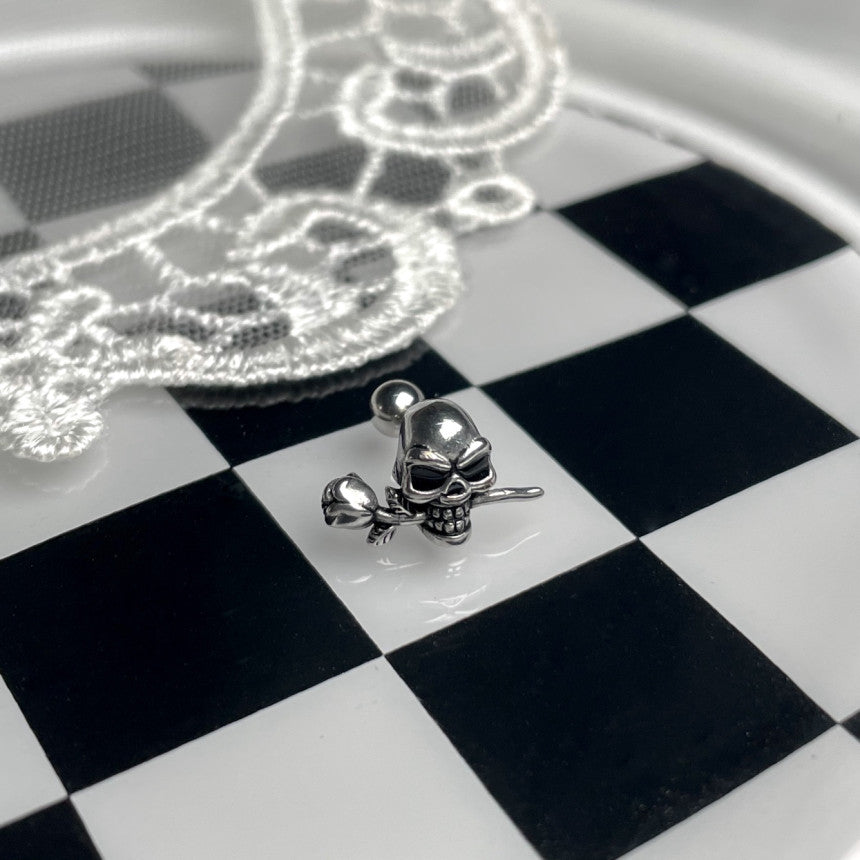 [全サージカル]デスミューズ スカルピアス 16G (3Type) ボディピアス 軟骨ピアス