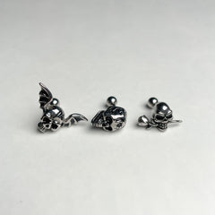 [全サージカル]デスミューズ スカルピアス 16G (3Type) ボディピアス 軟骨ピアス