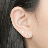 【即納】[925 Silver]真珠 花 フラワーピアス ボールキャッチ 20G - 4MiLi (フォーミリ)