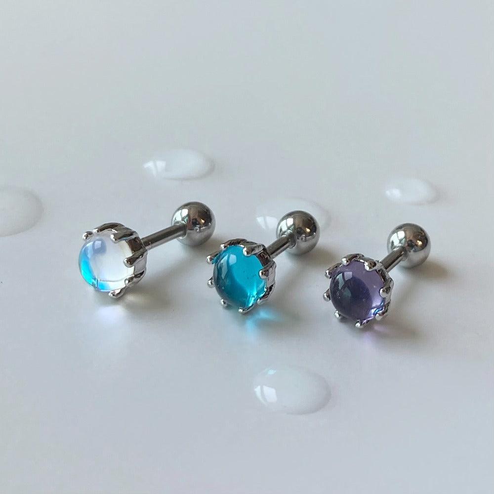 [サージカル]アクア ストーン ピアッシング (3Color) 16G - 4MiLi (フォーミリ)