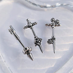 [Surgical] Sword Antenna Helix (3Tpye) 16G Heart Arrow Rose Body Piercing Back Piercing Cartilage Piercing 