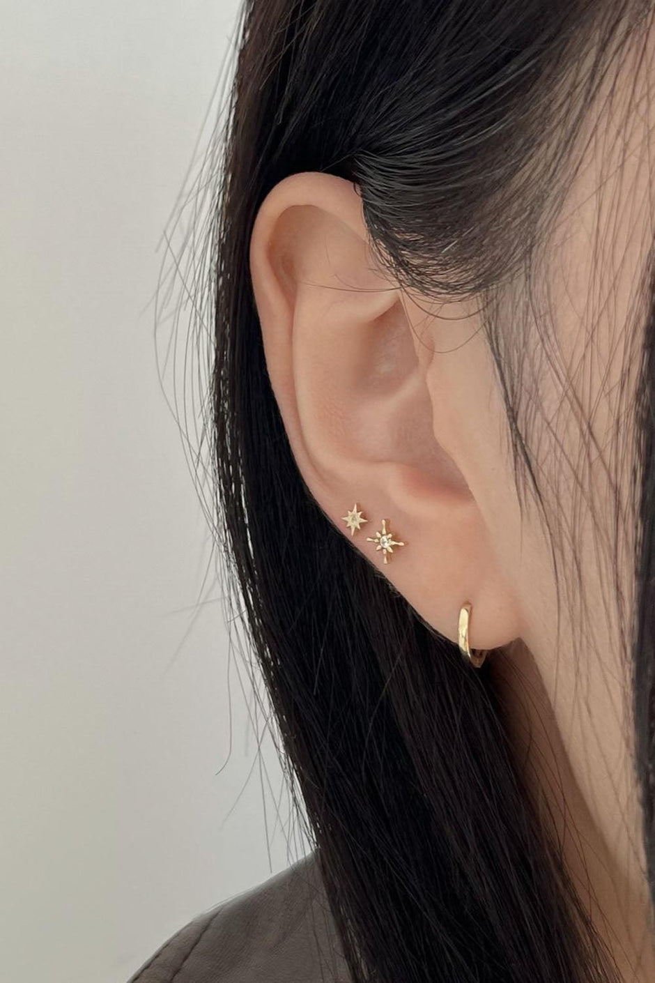 Tiny エトワールピアス YG 黄色く