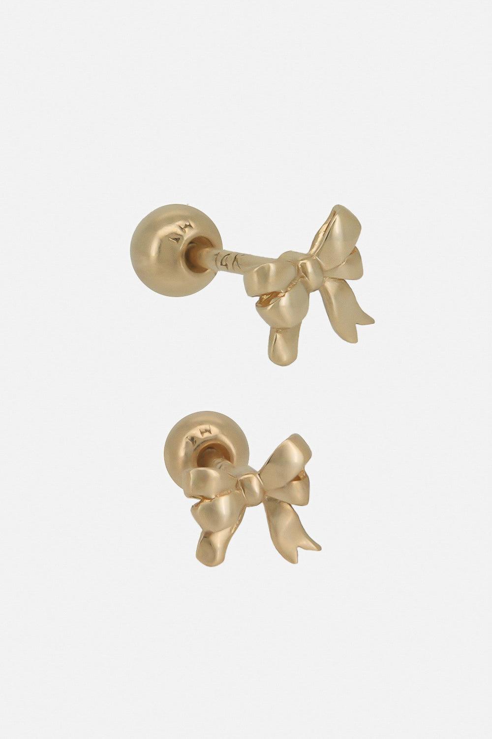 14k mini frill ribbon piercing 21G