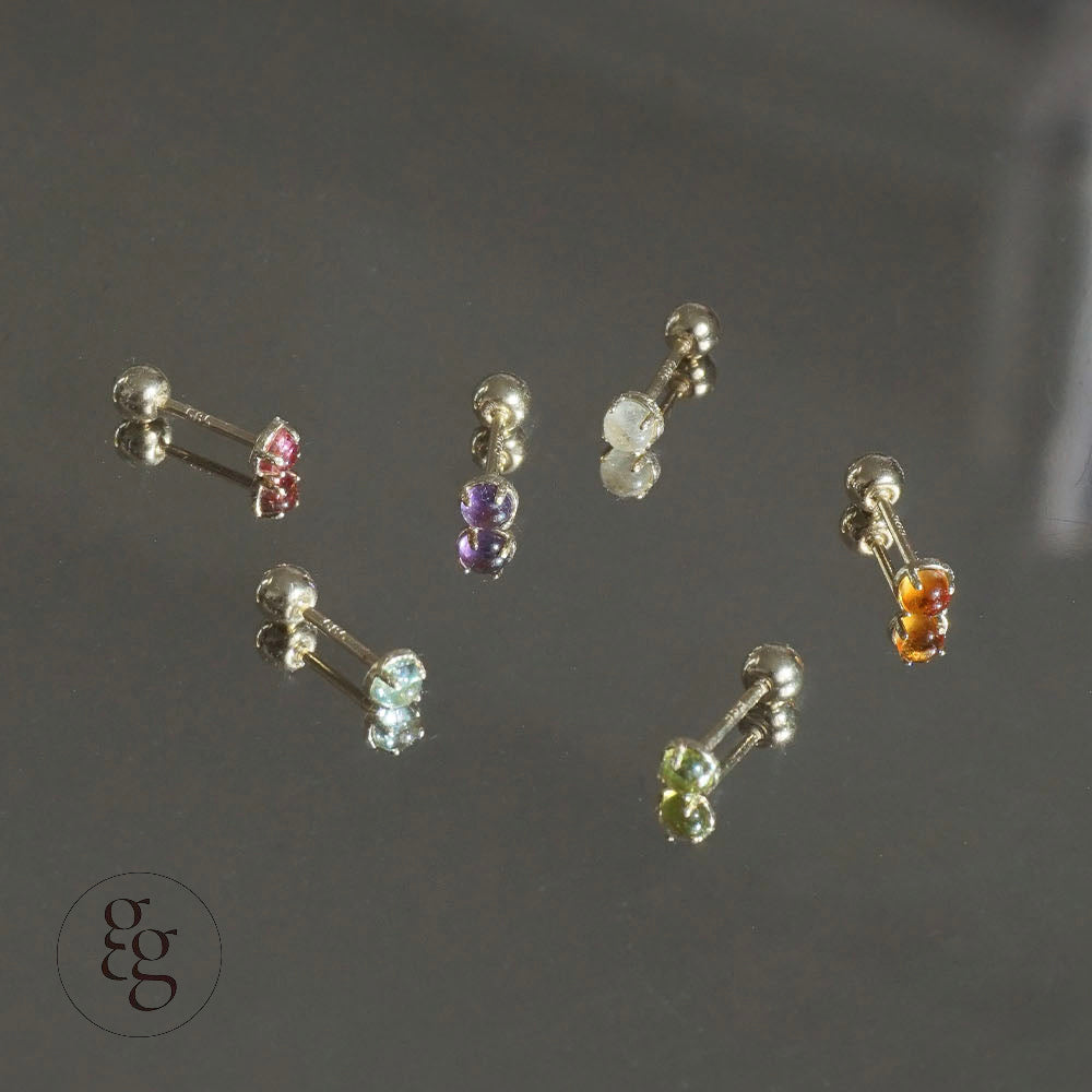 14k gemstone candy piercing (6Color) 21G