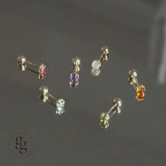 14k gemstone candy piercing (6Color) 21G