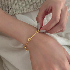 silver925 stick loop bracelet (2color) - 4MiLi (フォーミリ)