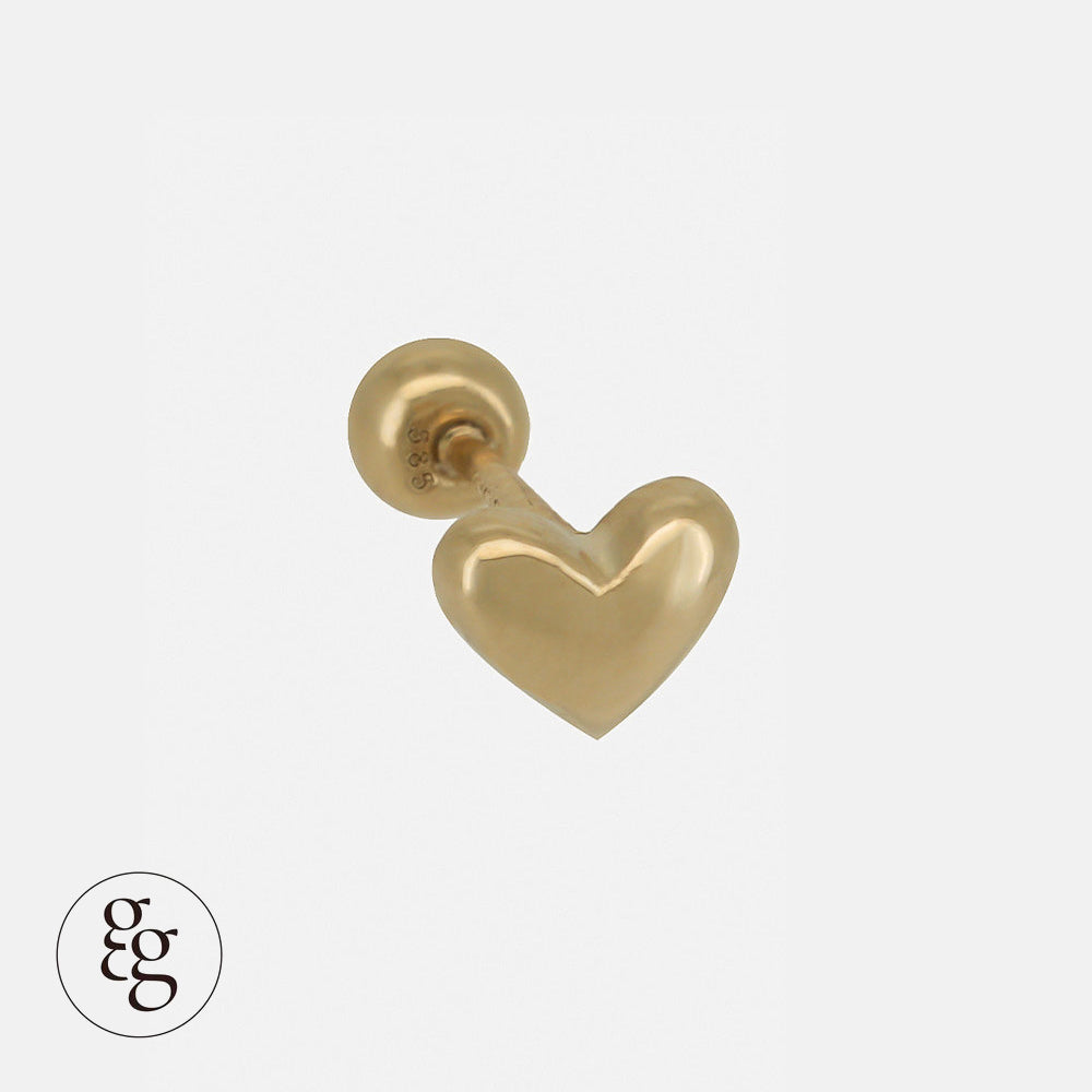 14k volume heart piercing 21G