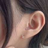14k ribbon cubic piercing earrings 21G - 4MiLi (フォーミリ)