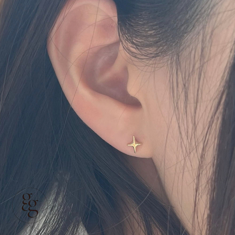 14k sparkling earrings (1 pair)
