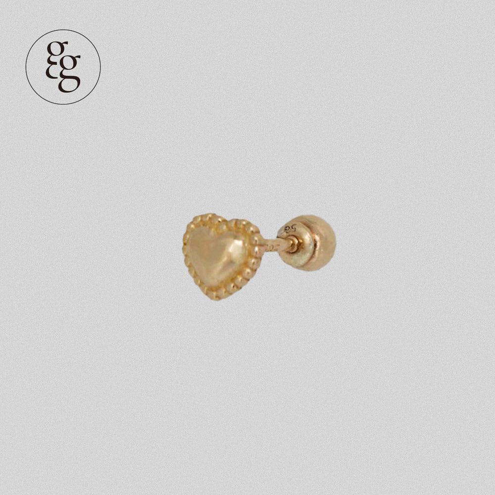 14k plumpy heart piercing 21G - 4MiLi (フォーミリ)