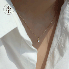 14k cubic stalk pendant necklace - 4MiLi (フォーミリ)