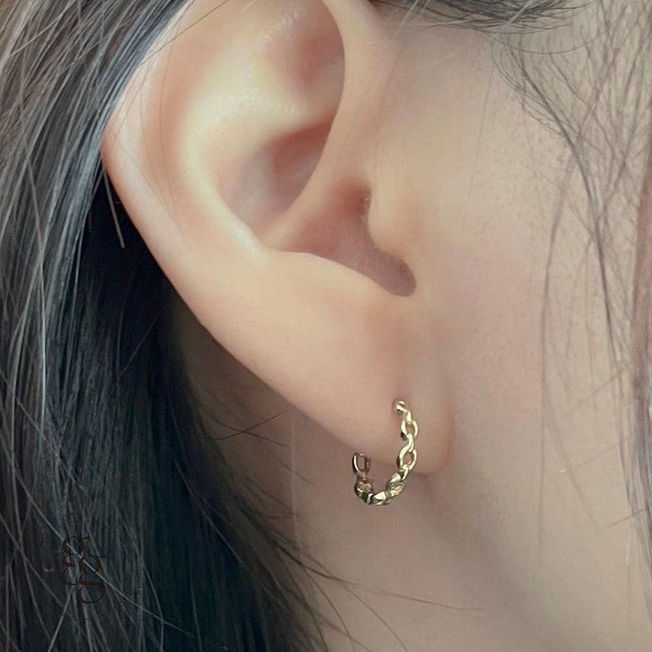 wing bling☆[14K post] Liora one-touch ring earring ピアス wing bling☆[14K post] Liora one-touch ring earring ピアス