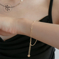 14k double chain half clip bracelet - 4MiLi (フォーミリ)