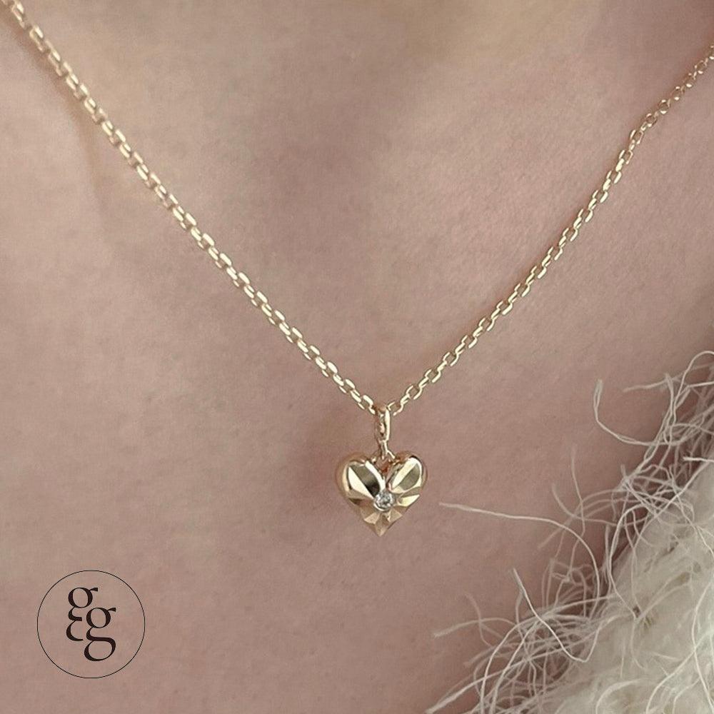 14k shining heart necklace - 4MiLi (フォーミリ)