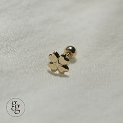 14k star clover piercing 21G