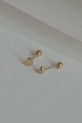 14k pebble &amp; waterdrop piercing (2type) 21G