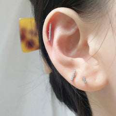 [Surgical] Cubic Straight Layered Piercing (2 สี 3 ขนาด) 16G 